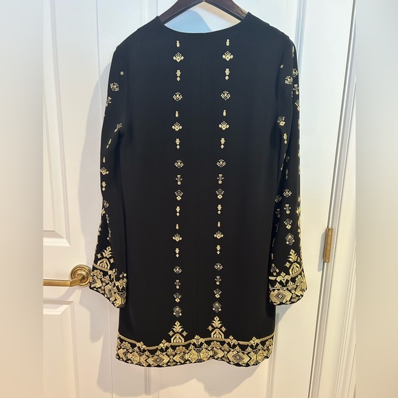 Rachael Zoe Gold Thread Embroidered Dress - Picture 2 of 7